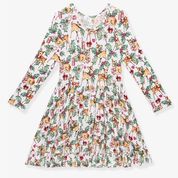 Posh Peanut Deerest Ruffled Twirl Christmas Dress, 3T-4T, NWT - Picture 1 of 2
